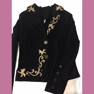 Black Jacket With Embroidery NWOT